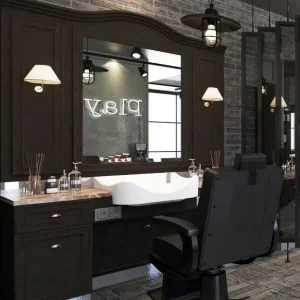 Scaun frizerie / barber chairs Alpeda Ares Black Edition - imagine 3