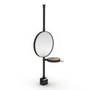 Post lucru coafor / styling unit ALPEDA ROUND WALL BY - imagine 3