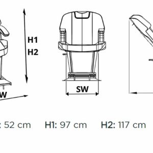 Scaun de frizerie electric Alpeda Emperor XAE, Outlet - imagine 10