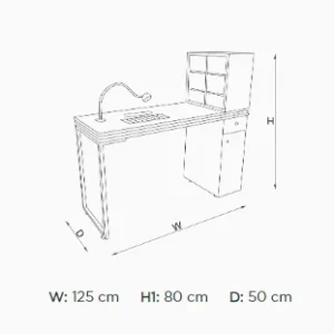 Masa manichiura Alpeda Boho Nail Station - imagine 4