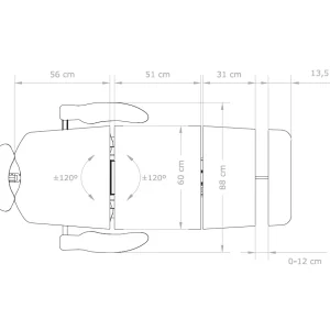 Fotoliu pat cosmetica electric Kanton Atlas, rotativ 120 grade, 4 motoare - imagine 3