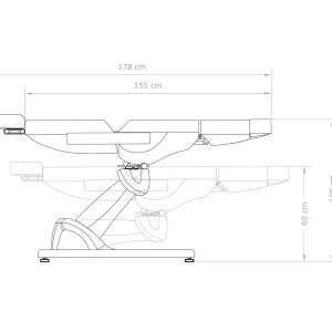 Fotoliu pat cosmetica electric Kanton Atlas, rotativ 120 grade, 4 motoare - imagine 4