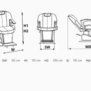 Scaun frizerie / Barber Lord Black Edition - imagine 4