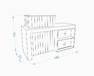 Receptie Alpeda Verga Desk - imagine 5