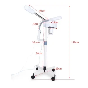 Vapozor Ozon si Lupa Marire Cosmetica, Aparat 2in1 Tratamente Faciale, Deschidere Pori, Fassay - imagine 3