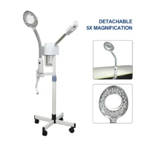 Vapozor Ozon si Lupa Marire Cosmetica, Aparat 2in1 Tratamente Faciale, Deschidere Pori, Fassay - imagine 4