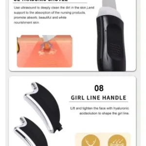 Aparat AQUAFACIAL 10 in1 Facial Ultrasunete, Skin scrubber, Oxy Spray Profesional, Lifting, Indepartare Riduri, Linii fine, Radiofrecventa Helley10 - imagine 7