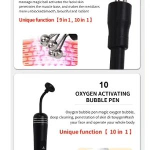 Aparat AQUAFACIAL 10 in1 Facial Ultrasunete, Skin scrubber, Oxy Spray Profesional, Lifting, Indepartare Riduri, Linii fine, Radiofrecventa Helley10 - imagine 8