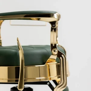 Scaun frizerie/ Barber chair Dduueett Mack Gold Green - imagine 4