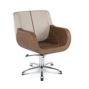 Scaun coafor / styling chair Alpeda Lotus Line Crom - imagine 3