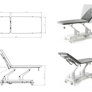 Masa electrica tratament (pat electric tratament) KANTON AVANT baza alba - imagine 4
