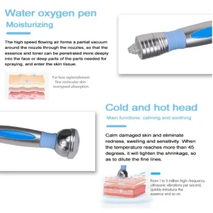 Aparat combina 12 in 1 hidradermabraziune, ultrasunete, oxigenare, oxygen facial Bio,Aqua Peeling, AQUAFacial - imagine 8