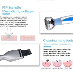 Aparat combina 12 in 1 hidradermabraziune, ultrasunete, oxigenare, oxygen facial Bio,Aqua Peeling, AQUAFacial - imagine 9