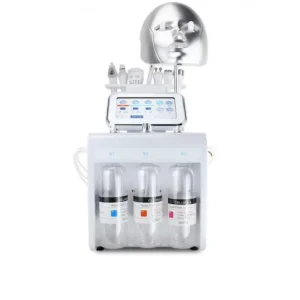 Aparat combina cosmetica 8 in 1 H2O2 cu hydrodermabraziune, jet hidroxigen, radiofrecventa, micro bule indepartare puncte negre, criolift, masca LED - imagine 1