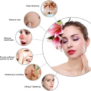 Aparat combina cosmetica 8 in 1 H2O2 cu hydrodermabraziune, jet hidroxigen, radiofrecventa, micro bule indepartare puncte negre, criolift, masca LED - imagine 3