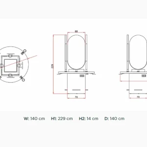 Post dublu de lucru coafor dublu / insula Alpeda Ladure Island - imagine 5