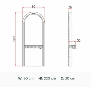 Post de lucru coafor / styling unit Alpeda CHARM - imagine 4