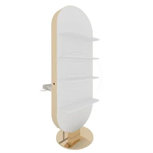 Post dublu de lucru coafor dublu / insula Alpeda Glam Island SHELF Gold - imagine 1