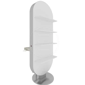 Post dublu de lucru coafor dublu / insula Alpeda Glam Island SHELF Crom Nk - imagine 1