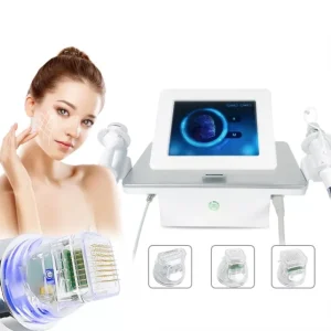 Aparat 2 in1 Golden Microneedeling si ciocan rece, tratament antiacneic, RF lifting, indepartare vergeturi si cicatrici, skin rejuvenation - imagine 1