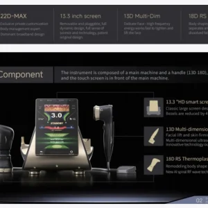 Aparat 22D MAX rejuvenare faciala, HIFU Plutonix, MPT micropulsatie ultrasunet focusat, remodelare corporala - imagine 5