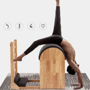 Aparat Pilates corector postura, coloana Ladder Barrel profesional din lemn, antrenament de bază pentru yoga, pilates si remodelare corporala, fitness strength & flexibility training - imagine 1