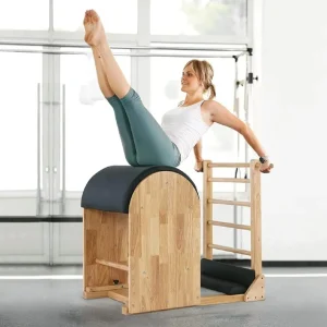 Aparat Pilates corector postura, coloana Ladder Barrel profesional din lemn, antrenament de bază pentru yoga, pilates si remodelare corporala, fitness strength & flexibility training - imagine 4