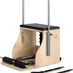 Aparat Pilates si Yoga Wunda profesional din lemn, scaun combo, corector postura, antrenament de bază de yoga, remodelare corporala si fitness - imagine 3