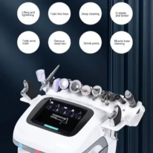 Aparat profesional 10 in 1 AQUA hidradermabraziune, ciocan rece, spatula ultrasunete, oxigen jet peeling - imagine 4