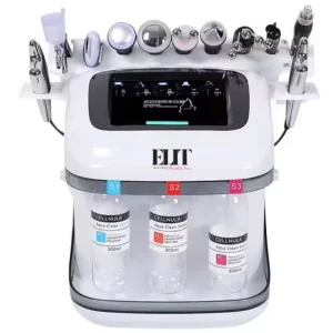 Aparat profesional 10 in 1 AQUA hidradermabraziune, ciocan rece, spatula ultrasunete, oxigen jet peeling - imagine 6