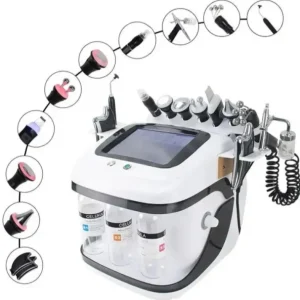 Aparat profesional 10 in 1 AQUA hidradermabraziune, ciocan rece, spatula ultrasunete, oxigen jet peeling - imagine 7
