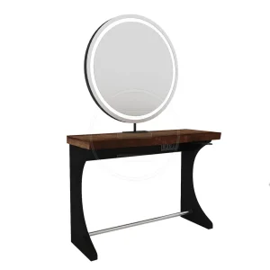 Post lucru coafor / styling unit ALPEDA Woody Circle Single - imagine 1