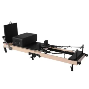 KANTON REFORMER PLIABIL aparat multifunctional profesional din lemn de artar, Reformer pentru pilates si yoga, echipament de fitness pentru remodelarea corpului - imagine 9