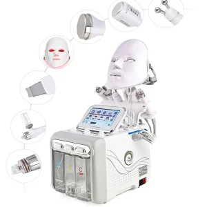 Combina cosmetica profesionala Kanton 7 in 1 hydra dermabraziune cu masca led, ultrasunet, RF, jet H2/O2 , ciocan rece - imagine 6