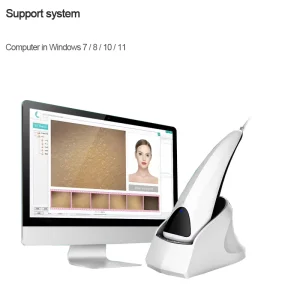 Analizator scaner facial 3D pentru testarea pielii cu USB pentru analiza de piele facială, analiza ridurilor pielii, analiza pigmentarii, analiza acneei, analiza umidității pielii, RGB+UV+PL - imagine 6
