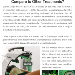 Aparat 10D Lipolaser 532nm rotire 360 grade, 10 DIODE laser, reducere celulita, tonifiere si remodelare corporala, body conturing, rotating green laser lights 10D LIPO Maxlipo Shape - imagine 4