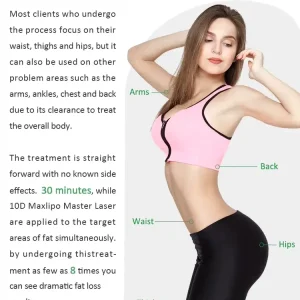 Aparat 10D Lipolaser 532nm rotire 360 grade, 10 DIODE laser, reducere celulita, tonifiere si remodelare corporala, body conturing, rotating green laser lights 10D LIPO Maxlipo Shape - imagine 15