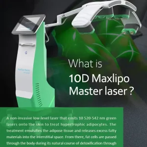 Aparat 10D Lipolaser 532nm rotire 360 grade, 10 DIODE laser, reducere celulita, tonifiere si remodelare corporala, body conturing, rotating green laser lights 10D LIPO Maxlipo Shape - imagine 11