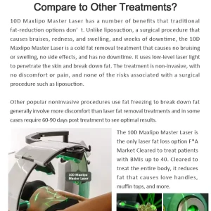 Aparat 10D Lipolaser 532nm rotire 360 grade, 10 DIODE laser, reducere celulita, tonifiere si remodelare corporala, body conturing, rotating green laser lights 10D LIPO Maxlipo Shape - imagine 10
