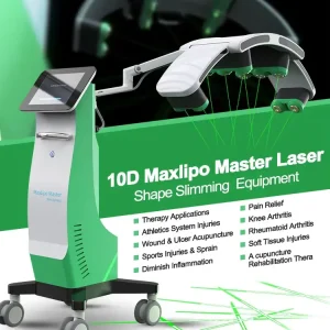 Aparat 10D Lipolaser 532nm rotire 360 grade, 10 DIODE laser, reducere celulita, tonifiere si remodelare corporala, body conturing, rotating green laser lights 10D LIPO Maxlipo Shape - imagine 9