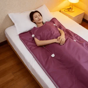 Patura termala cu Infrarosu 650W slabire rapida in centimetri, termocuverta detoxifiere, design confortabil cu mainile libere - imagine 3