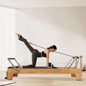 Aparat Reformer pentru pilates si yoga, profesional din lemn, pentru modelarea corpului, echipament de fitness