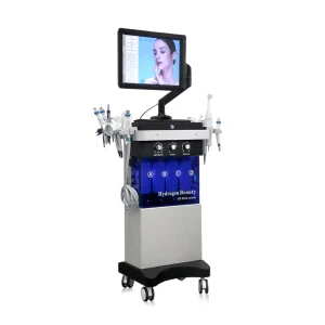 Aparat profesional 18 în 1, Kanton Hydra Facial: hidrodermabraziune, peeling cu oxigen și tratamente faciale, cu ecran rotativ la 360°